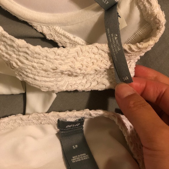 AERIE Holly White Lace Push-up Bikini - Picture 4 of 4